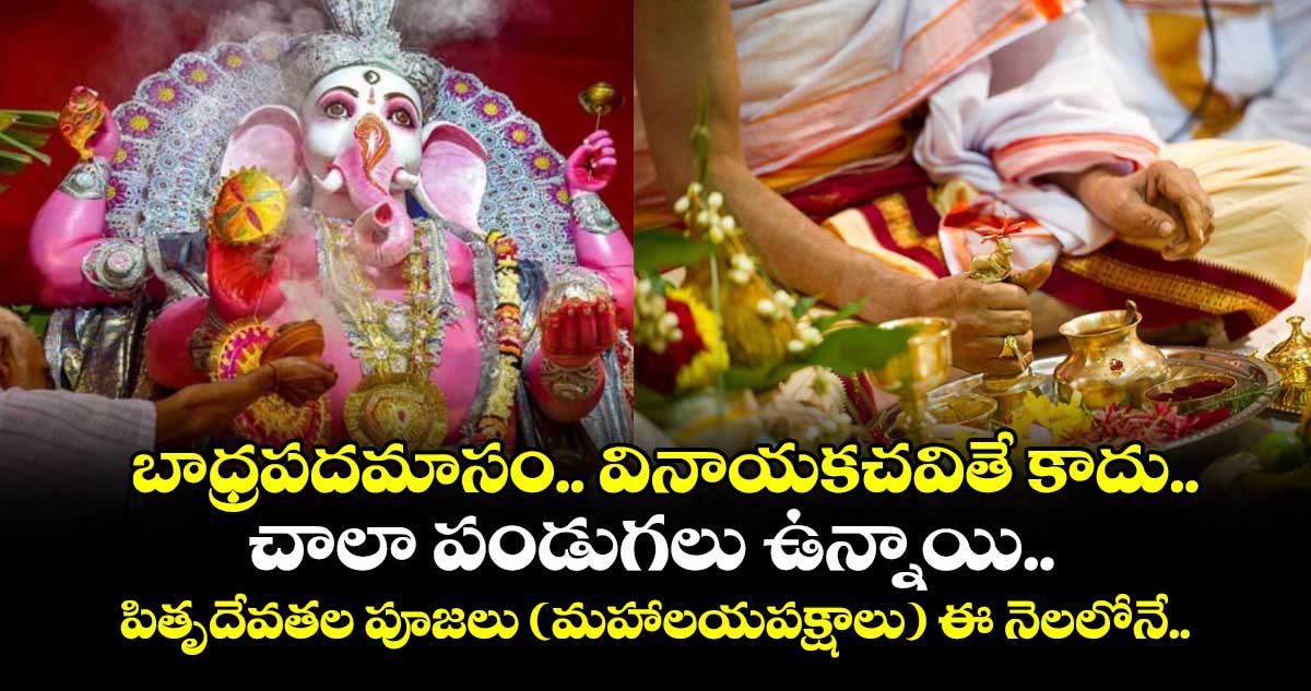బాధ్రపదమాసం .. వినాయకచవితే కాదు..చాలా పండుగలు ఉన్నాయి.. పితృదేవతల పూజలు ( మహాలయపక్షాలు) ఈ నెలలోనే.