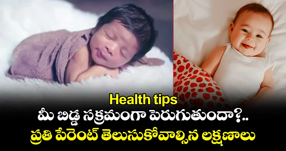 Health tips: మీ బిడ్డ సక్రమంగా పెరుగుతుందా?..ప్రతి పేరెంట్ తెలుసుకోవాల్సిన లక్షణాలు
