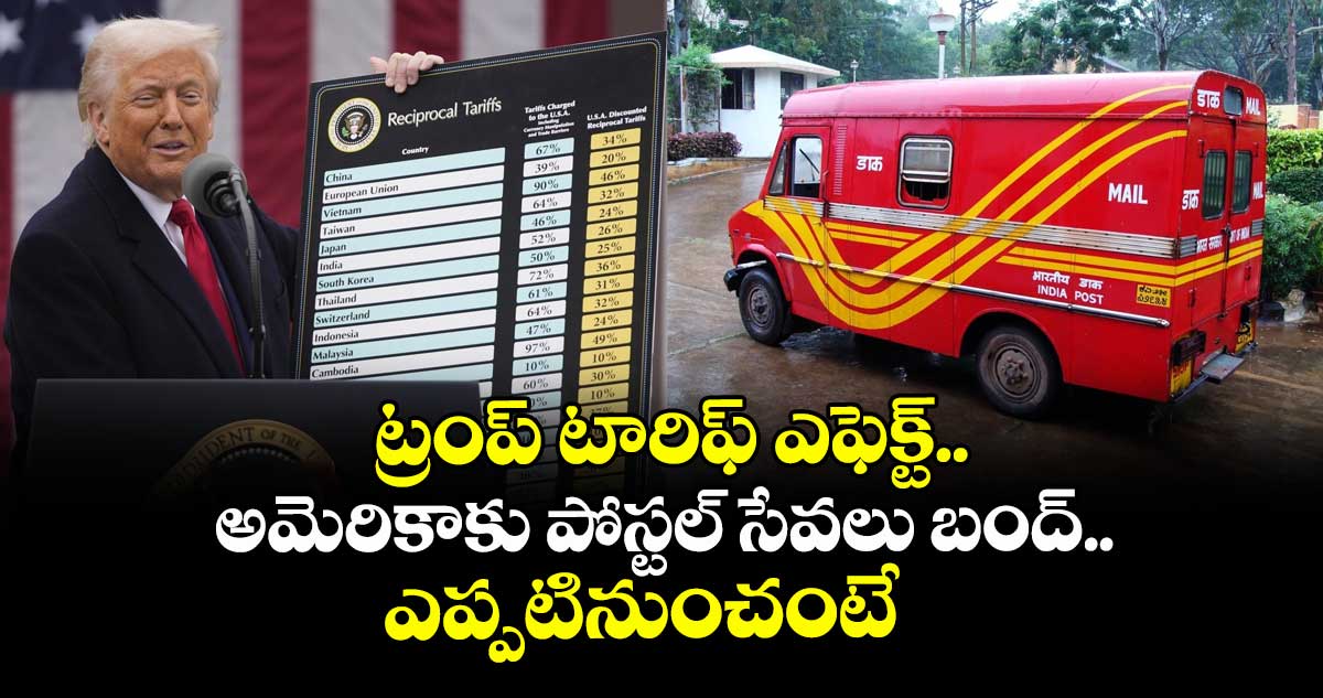 ట్రంప్ టారిఫ్ ఎఫెక్ట్..అమెరికాకు పోస్టల్ సేవలు బంద్..ఎప్పటినుంచంటే