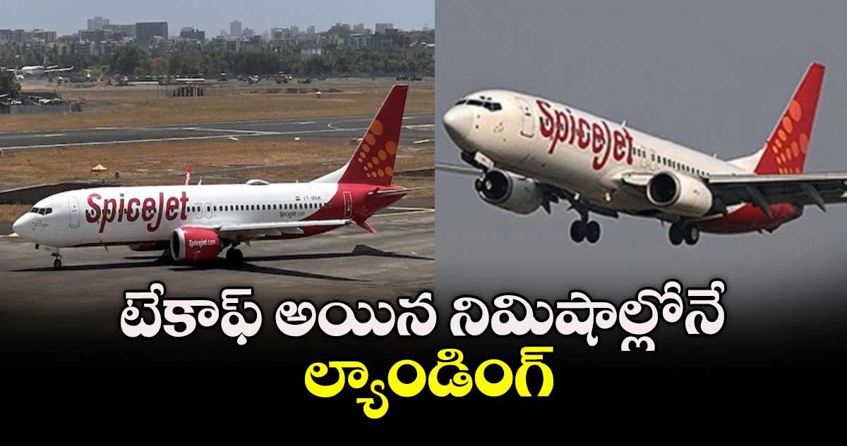 టేకాఫ్ అయిన  నిమిషాల్లోనే ల్యాండింగ్
