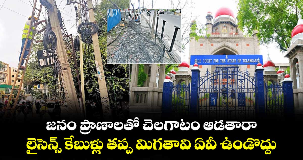 జనం ప్రాణాలతో చెలగాటం ఆడతారా.. లైసెన్స్ కేబుళ్లు తప్ప మిగతావి ఏవీ ఉండొద్దు : హైకోర్టు