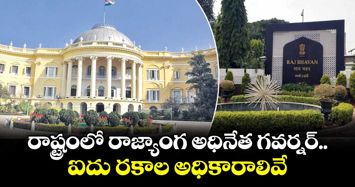 రాష్ట్రంలో రాజ్యాంగ అధినేత గవర్నర్.. ఐదు రకాల అధికారాలివే...