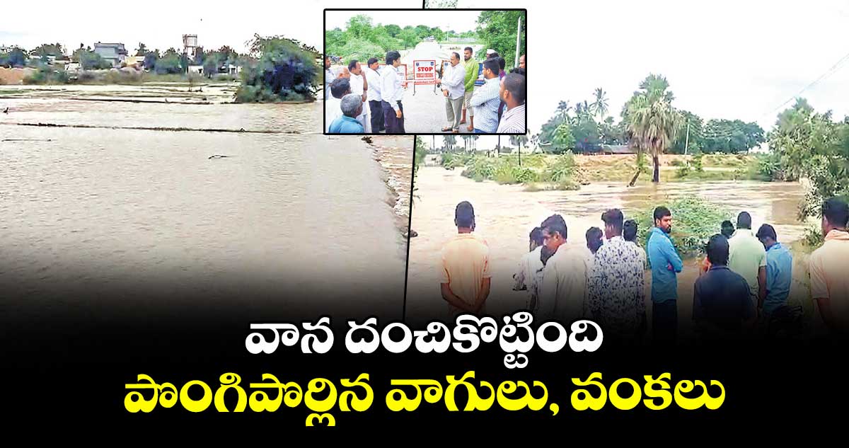వాన దంచికొట్టింది..పొంగిపొర్లిన వాగులు, వంకలు