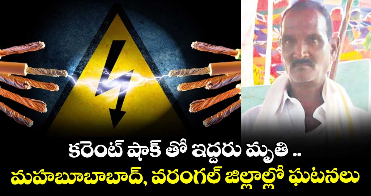 కరెంట్ షాక్ తో ఇద్దరు మృతి ..మహబూబాబాద్, వరంగల్ జిల్లాల్లో ఘటనలు