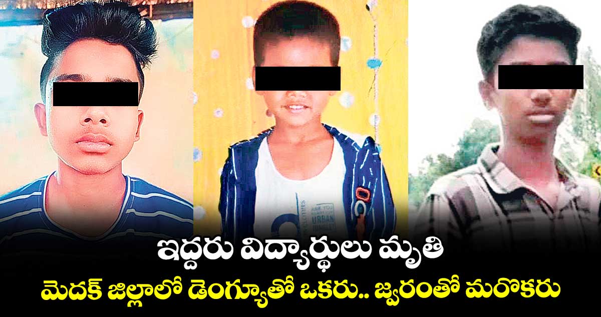 ఇద్దరు విద్యార్థులు మృతి.. మెదక్ జిల్లాలో డెంగ్యూతో ఒకరు.. జ్వరంతో మరొకరు..