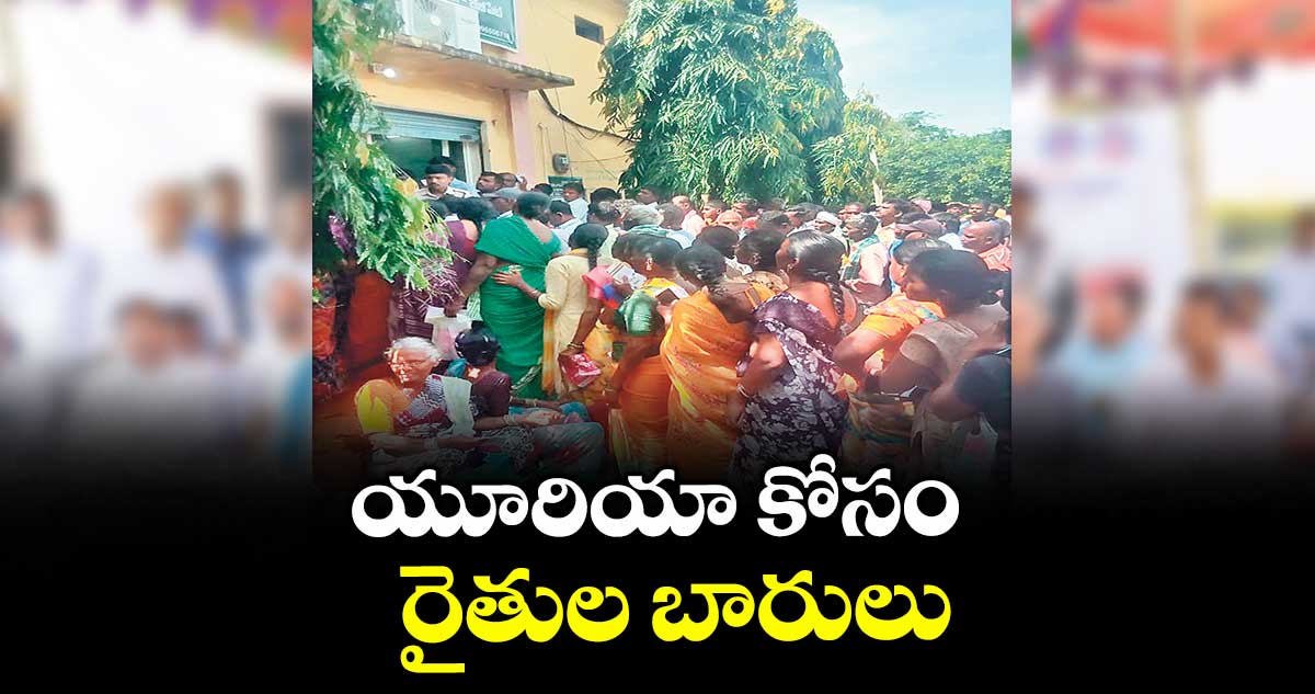 యూరియా కోసం రైతుల బారులు