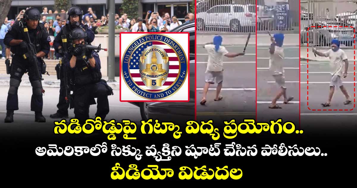 నడిరోడ్డుపై గట్కా విద్య ప్రయోగం.. అమెరికాలో సిక్కు వ్యక్తిని షూట్ చేసిన పోలీసులు.. వీడియో విడుదల