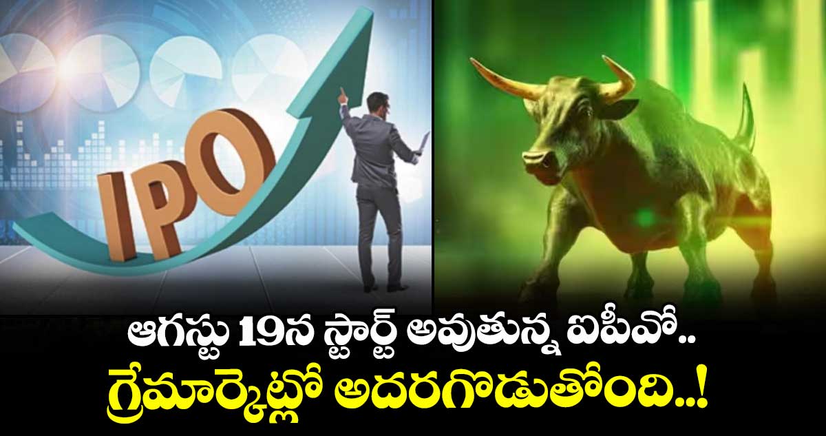 IPO News: ఆగస్టు 19న స్టార్ట్ అవుతున్న ఐపీవో.. గ్రేమార్కెట్లో అదరగొడుతోంది..!