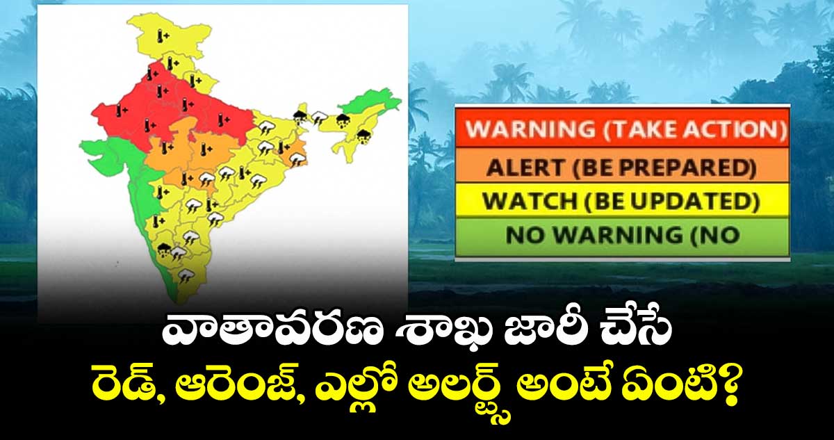 వాతావరణ శాఖ జారీ చేసే రెడ్, ఆరెంజ్, ఎల్లో అలర్ట్స్ అంటే ఏంటి?
