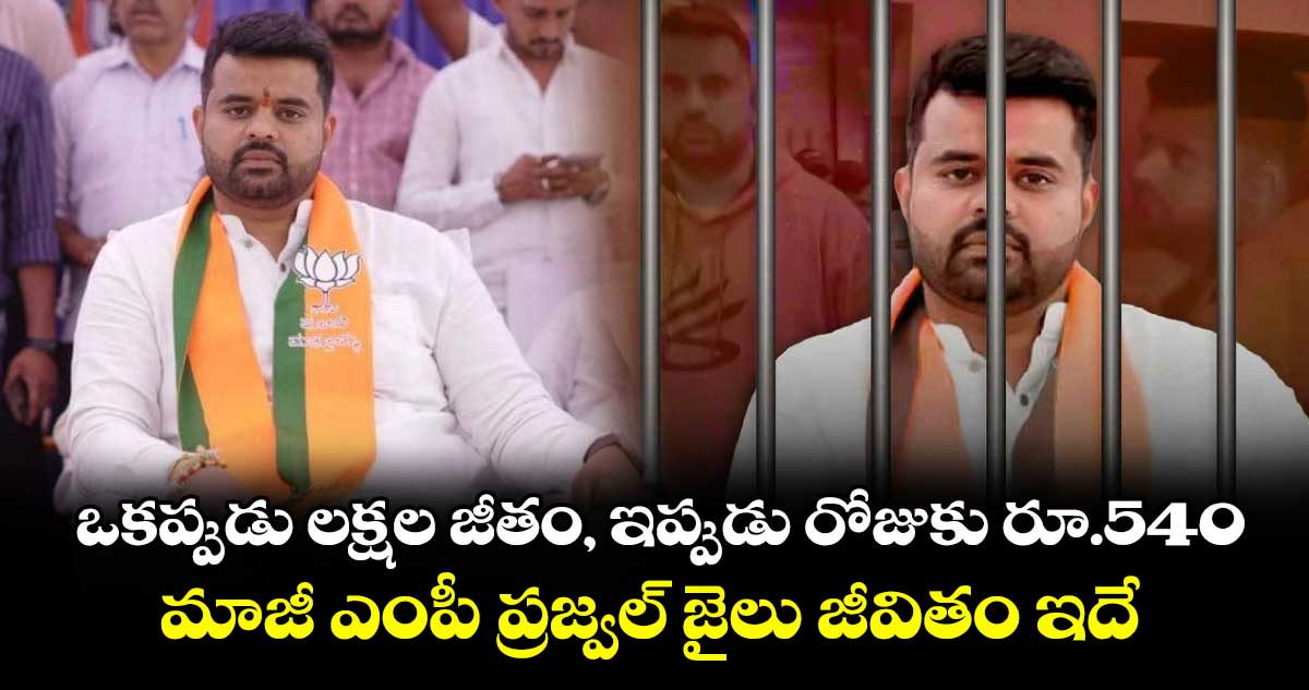 ఒకప్పుడు లక్షల జీతం, ఇప్పుడు రోజుకు రూ.540: మాజీ ఎంపీ ప్రజ్వల్ జైలు జీవితం ఇదే..