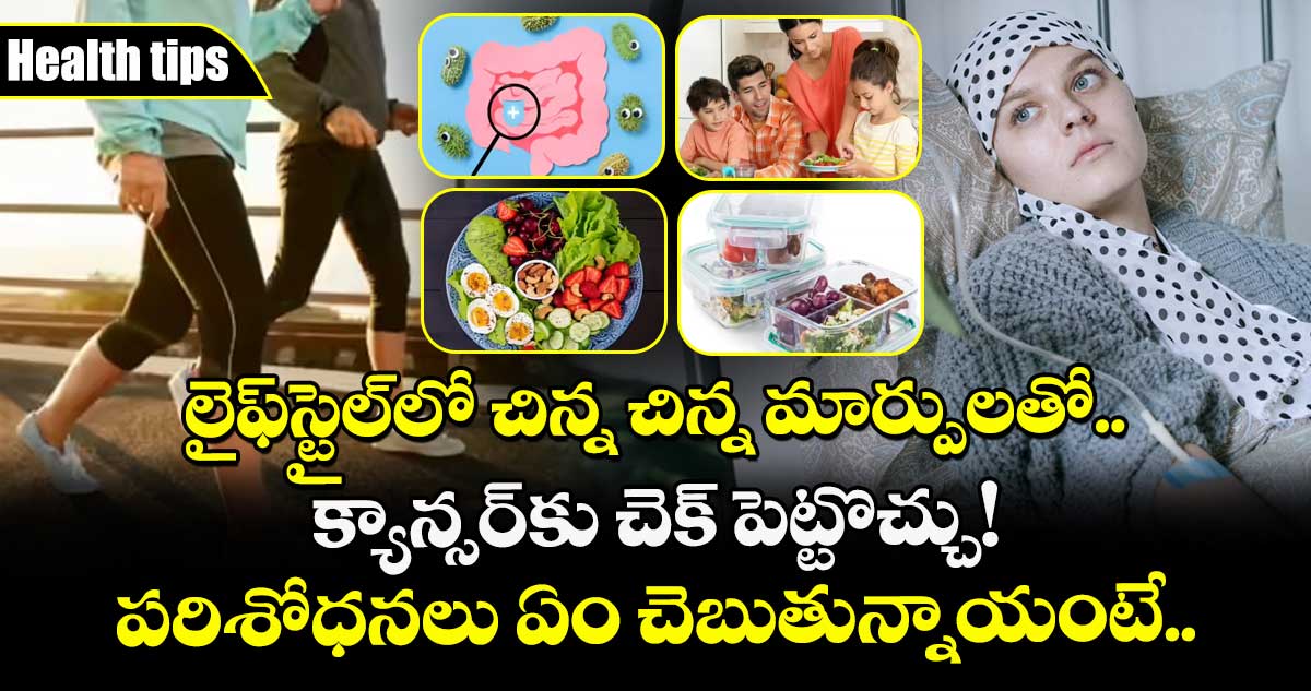 Health tips:లైఫ్⁬స్టైల్⁬లో చిన్న చిన్న మార్పులతో..క్యాన్సర్‌కు చెక్ పెట్టొచ్చా!. పరిశోధనలు ఏం చెబుతున్నాయంటే..