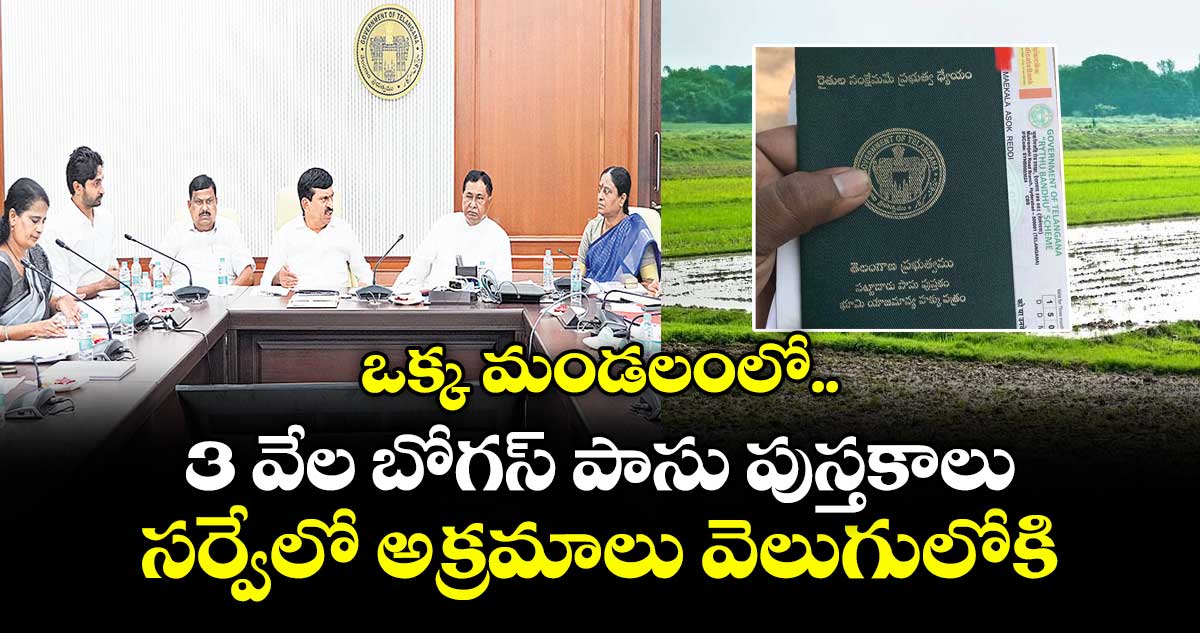 ఒక్క మండలంలో 3 వేల బోగస్ పాసు పుస్తకాలు .. సర్వేలో అక్రమాలు వెలుగులోకి