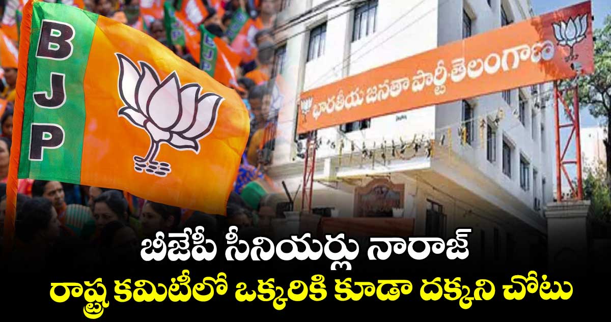 బీజేపీ సీనియర్లు నారాజ్.. రాష్ట్ర కమిటీలో ఒక్కరికి కూడా దక్కని చోటు