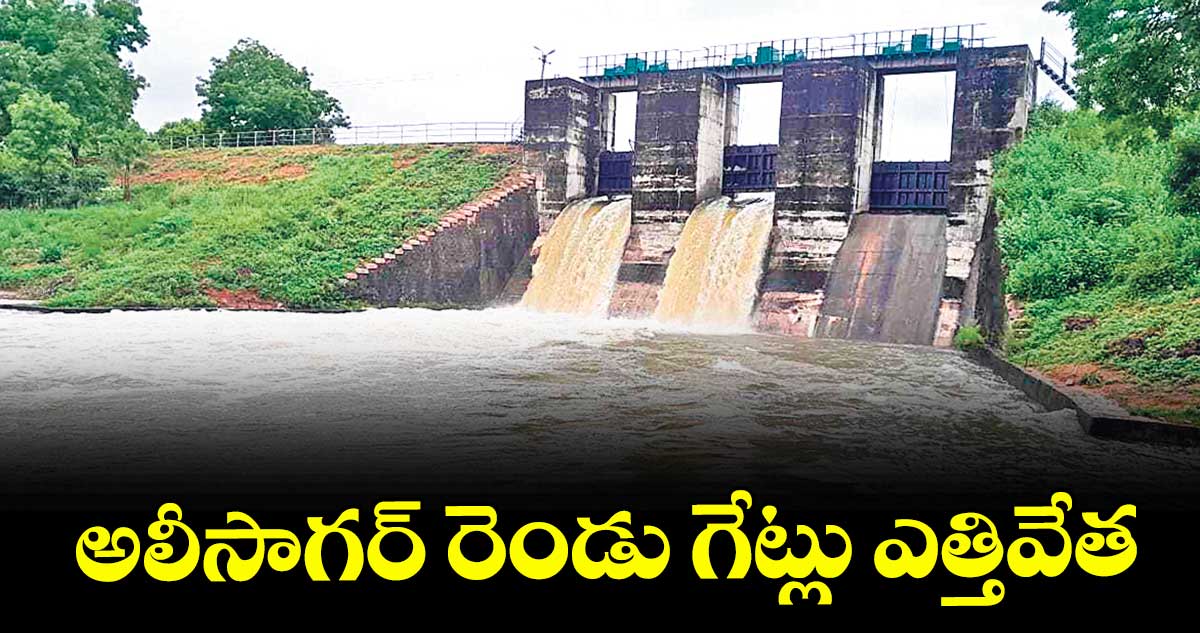 అలీసాగర్ రెండు గేట్లు ఎత్తివేత