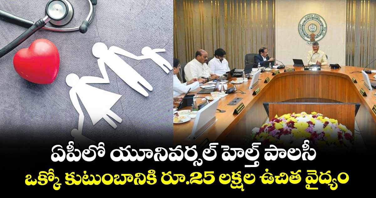 ఏపీలో యూనివర్సల్ హెల్త్ పాలసీ..ఒక్కో కుటుంబానికి రూ.25 లక్షల ఉచిత వైద్యం