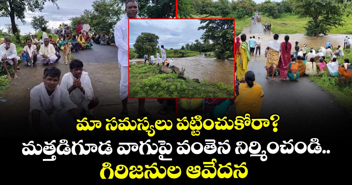 మా సమస్యలు పట్టించుకోరా?..మత్తడిగూడ వాగుపై వంతెన నిర్మించండి..గిరిజనుల ఆవేదన
