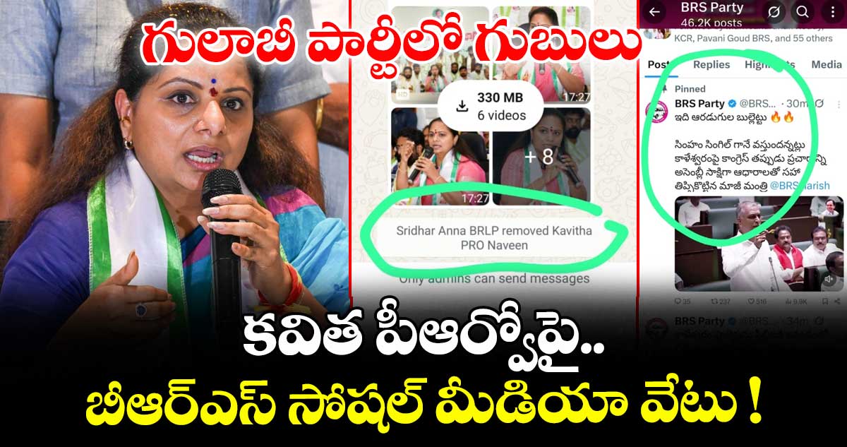 గులాబీ పార్టీలో గుబులు.. కవిత పీఆర్వోపై బీఆర్ఎస్ సోషల్ మీడియా వేటు !