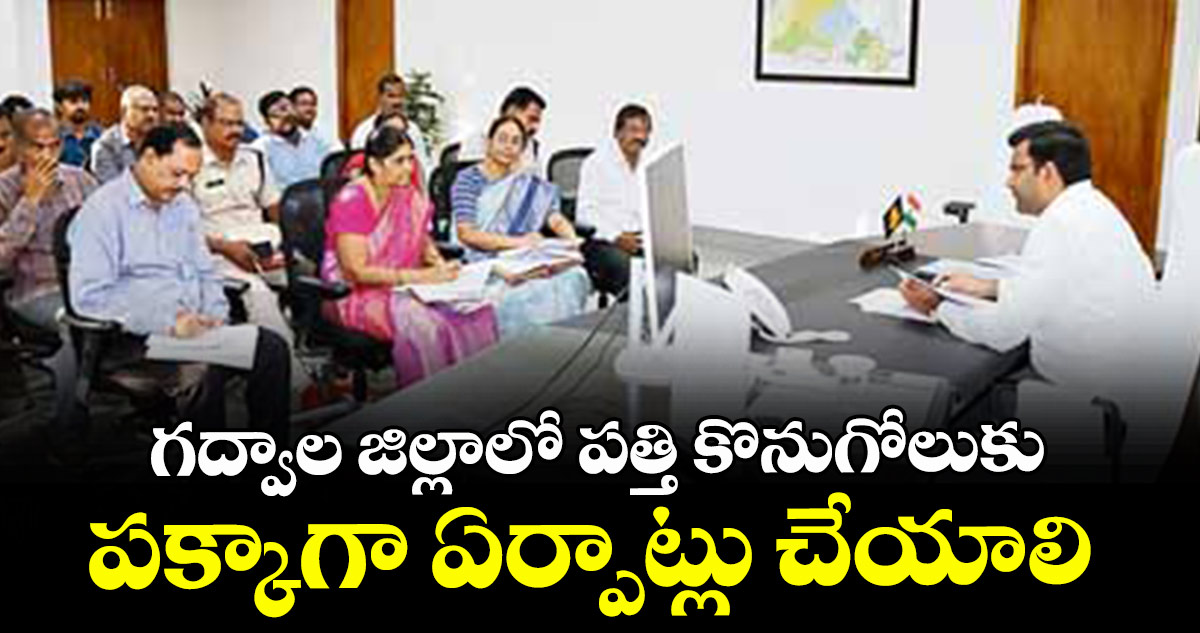 గద్వాల జిల్లాలో పత్తి కొనుగోలుకు పక్కాగా ఏర్పాట్లు చేయాలి : కలెక్టర్ సంతోష్