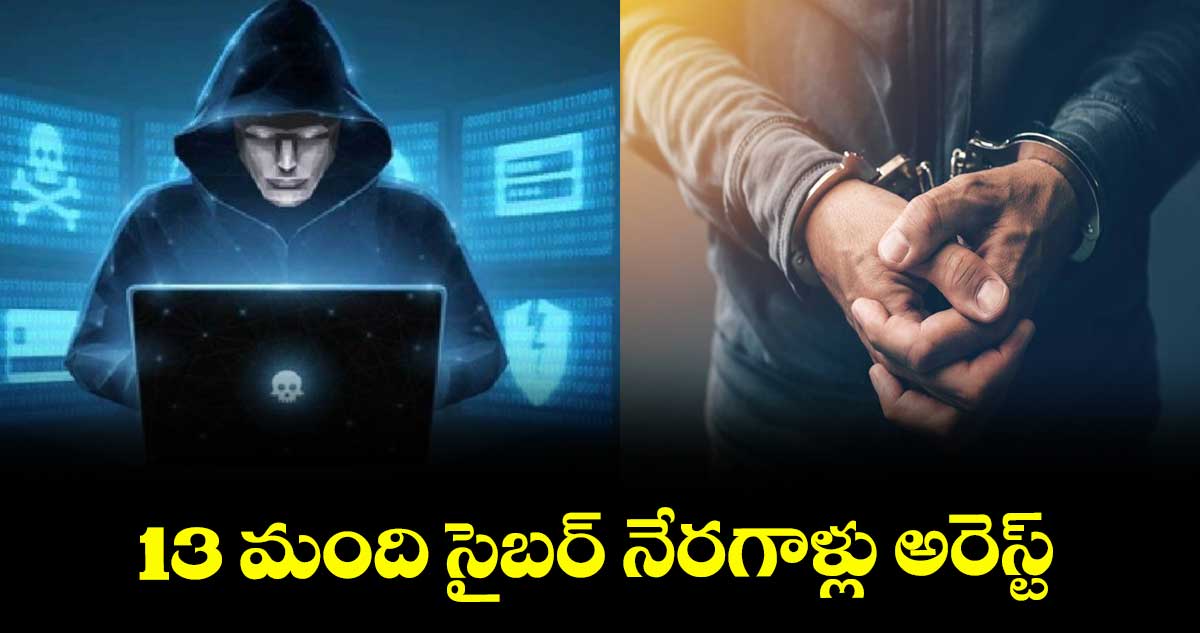 13 మంది సైబర్ నేరగాళ్లు అరెస్ట్