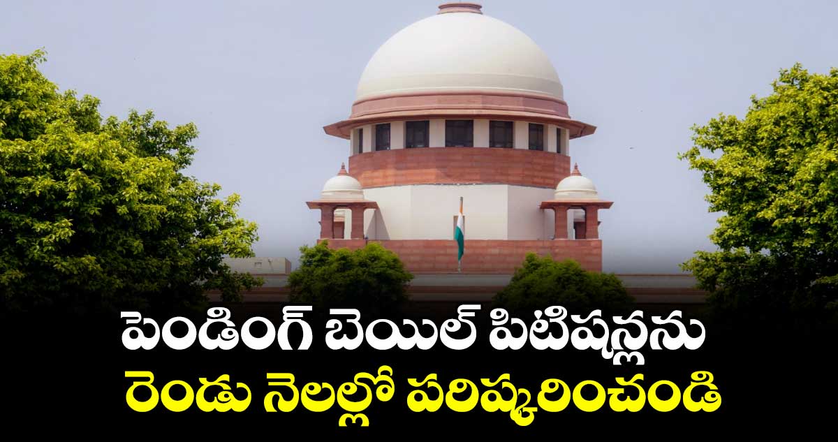 పెండింగ్ బెయిల్ పిటిషన్లను రెండు నెలల్లో పరిష్కరించండి