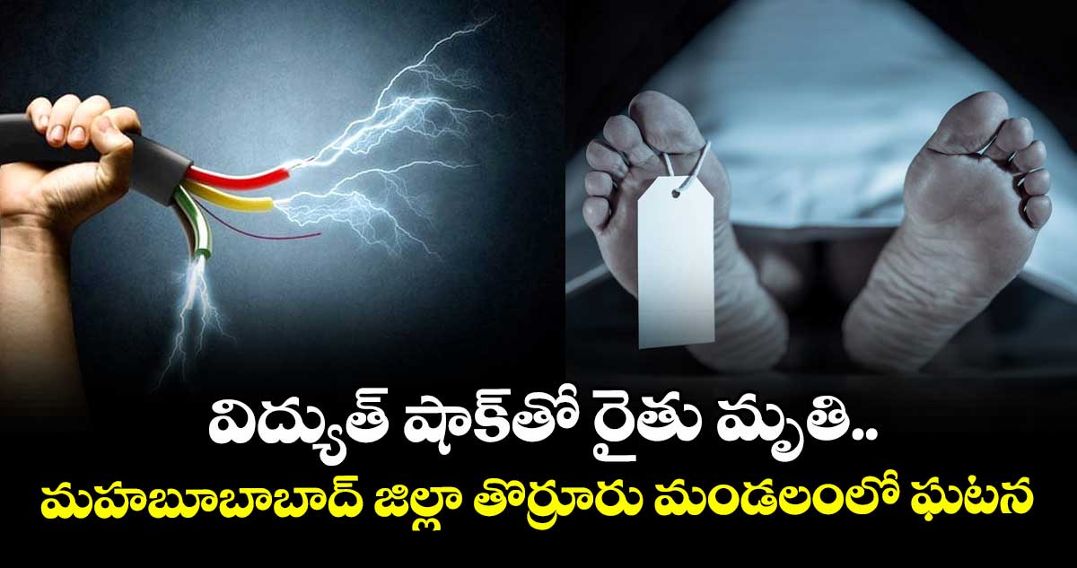 విద్యుత్ షాక్ తో రైతు మృతి..మహబూబాబాద్ జిల్లా తొర్రూరు మండలంలో ఘటన