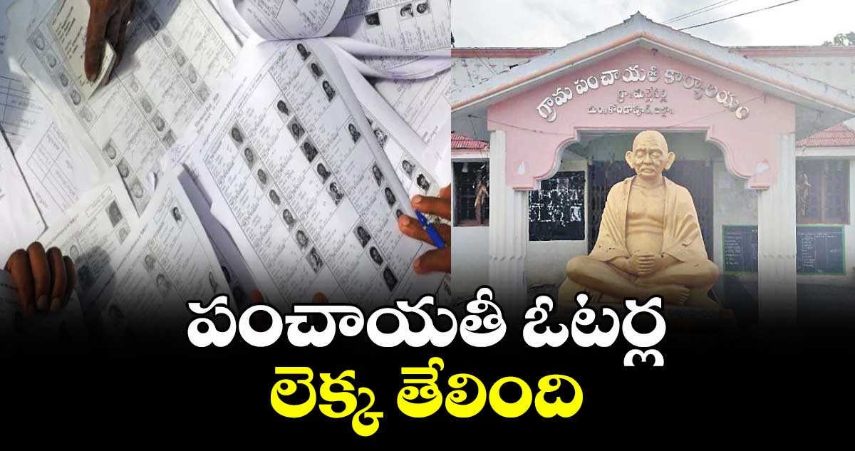 పంచాయతీ ఓటర్ల లెక్క తేలింది.. ఉమ్మడి మెదక్ జిల్లా వ్యాప్తంగా 19 లక్షల 23 వేల ఓటర్లు