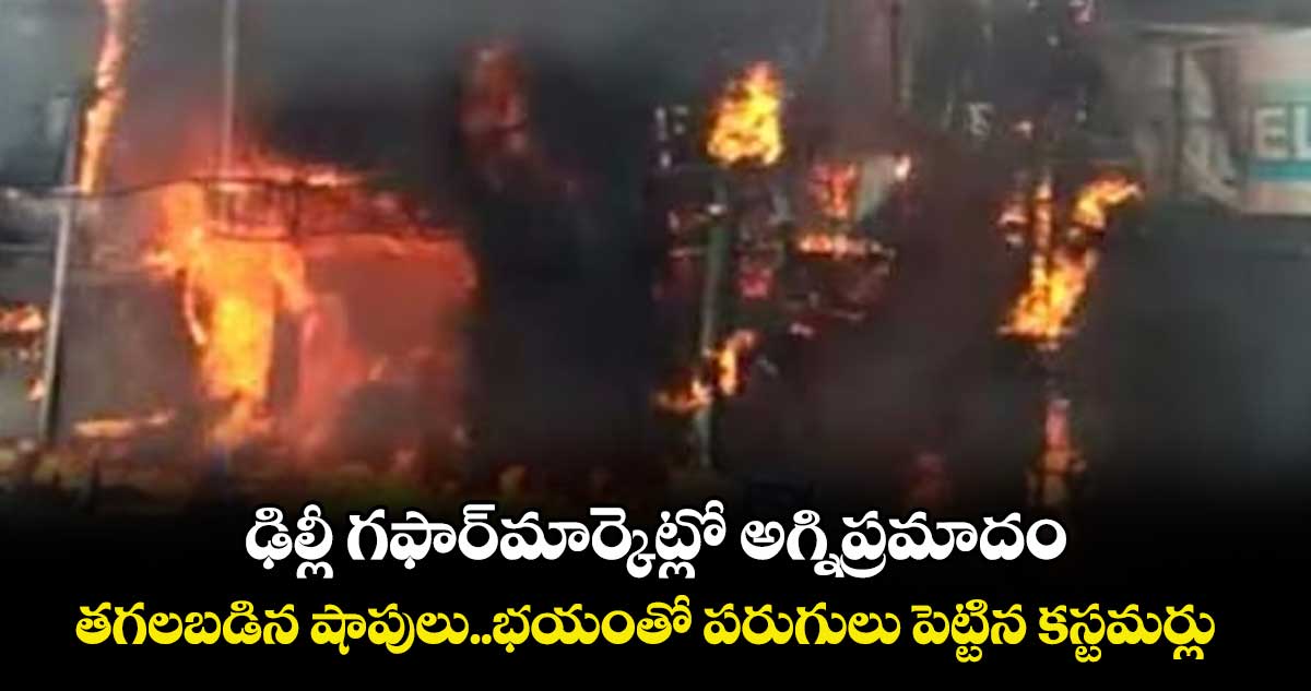 ఢిల్లీ గఫార్ మార్కెట్లో అగ్నిప్రమాదం..తగలబడిన షాపులు..భయంతో పరుగులు పెట్టిన కస్టమర్లు