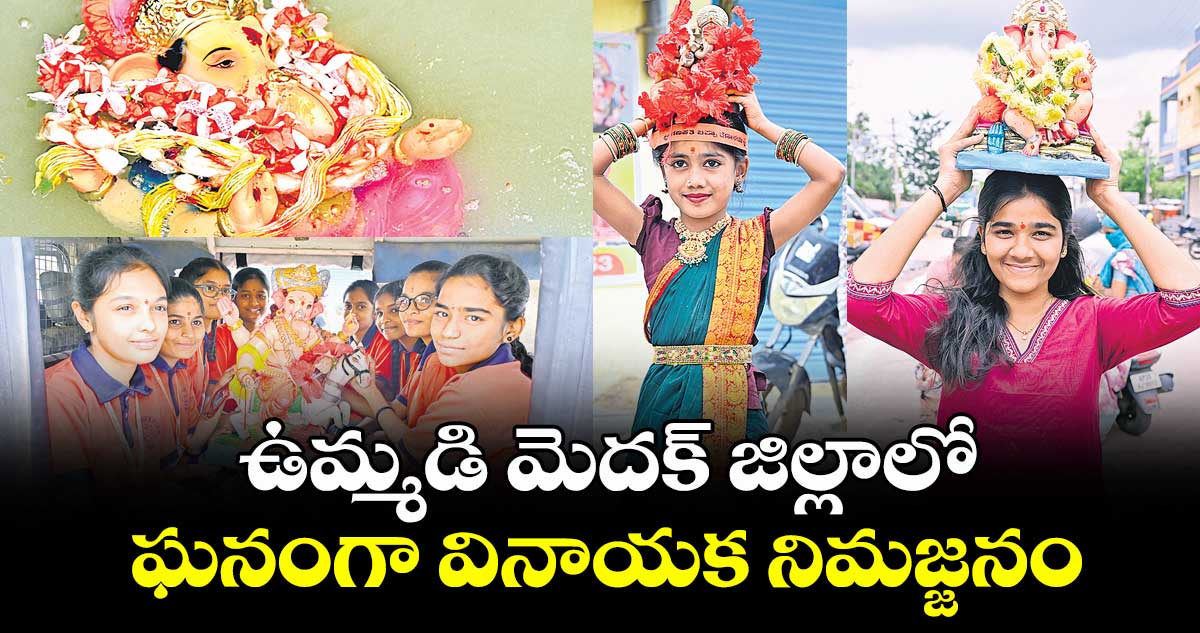 ఉమ్మడి మెదక్ జిల్లాలో ఘనంగా వినాయక నిమజ్జనం