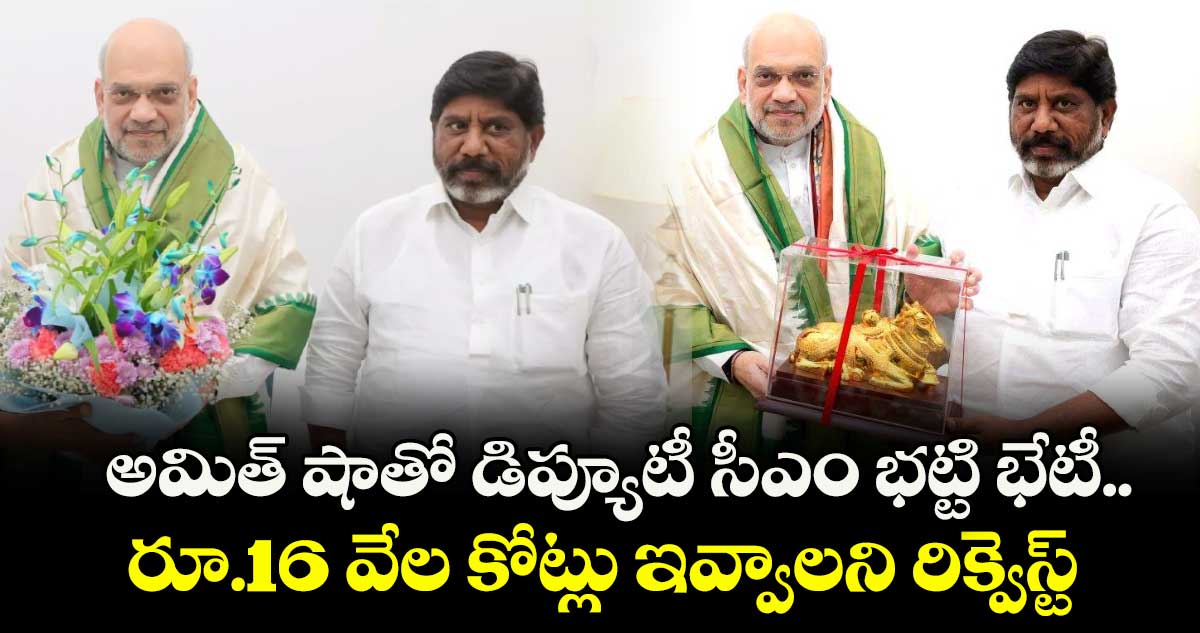 అమిత్ షాతో డిప్యూటీ సీఎం భట్టి భేటీ.. రూ.16 వేల కోట్లు ఇవ్వాలని రిక్వెస్ట్