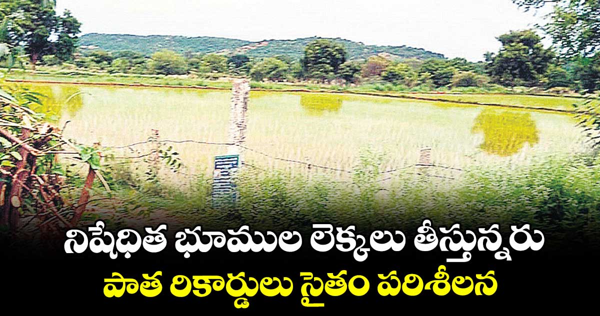నిషేధిత భూముల లెక్కలు తీస్తున్నరు.. పాత రికార్డులు సైతం పరిశీలన