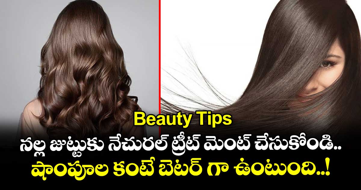 Beauty Tips : నల్ల జుట్టుకు నేచురల్ ట్రీట్ మెంట్ చేసుకోండి.. షాంపూల కంటే బెటర్ గా ఉంటుంది..!