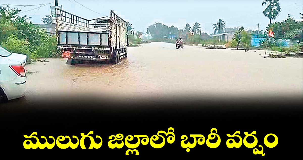ములుగు జిల్లాలో భారీ వర్షం