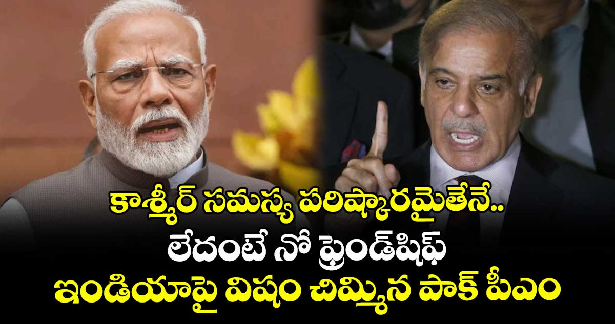 కాశ్మీర్ సమస్య పరిష్కారమైతేనే.. లేదంటే నో ఫ్రెండ్షిఫ్: ఇండియాపై విషం చిమ్మిన పాక్ పీఎం