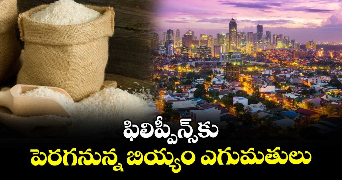 ఫిలిప్పీన్స్కు పెరగనున్న బియ్యం ఎగుమతులు