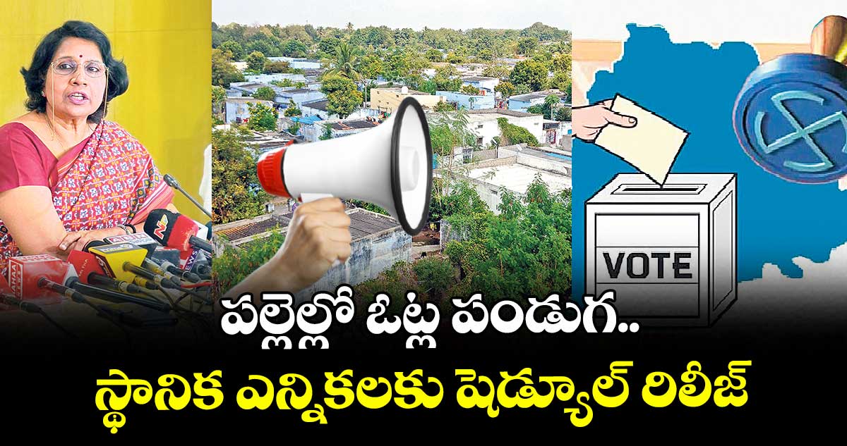 పల్లెల్లో ఓట్ల పండుగ..స్థానిక ఎన్నికలకు షెడ్యూల్ రిలీజ్