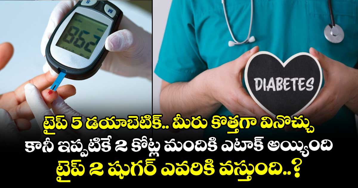  Health Alert : టైప్ 5 డయాబెటిక్.. మీరు కొత్తగా వినొచ్చు.. కానీ ఇప్పటికే 2 కోట్ల మందికి ఎటాక్ అయ్యింది.. టైప్ 2 షుగర్ ఎవరికి వస్తుంది..?