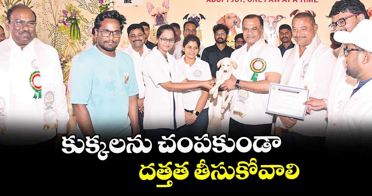 కుక్కలను చంపకుండా దత్తత తీసుకోవాలి: మంత్రి కోమటిరెడ్డి వెంకట్రెడ్డి