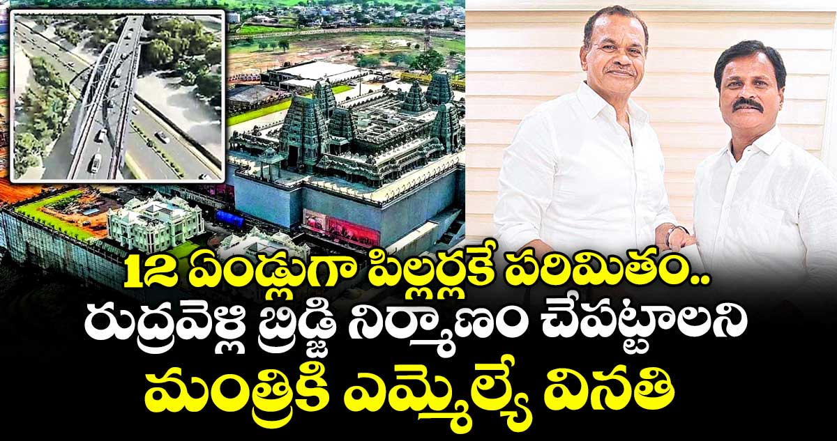 12 ఏండ్లుగా పిల్లర్లకే పరిమితం..రుద్రవెళ్లి బ్రిడ్జి నిర్మాణం చేపట్టాలని మంత్రికి ఎమ్మెల్యే వినతి