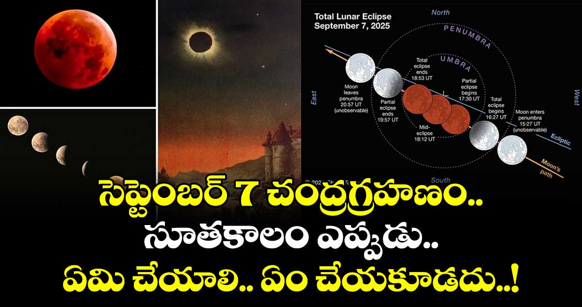 సెప్టెంబర్ 7 చంద్రగ్రహణం.. సూతకాలం ఎప్పుడు.. ఏమి చేయాలి.. ఏం చేయకూడదు..!