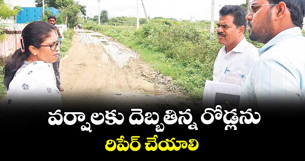 వర్షాలకు దెబ్బతిన్న రోడ్లను రిపేర్ చేయాలి : కలెక్టర్ సిక్తాపట్నాయక్