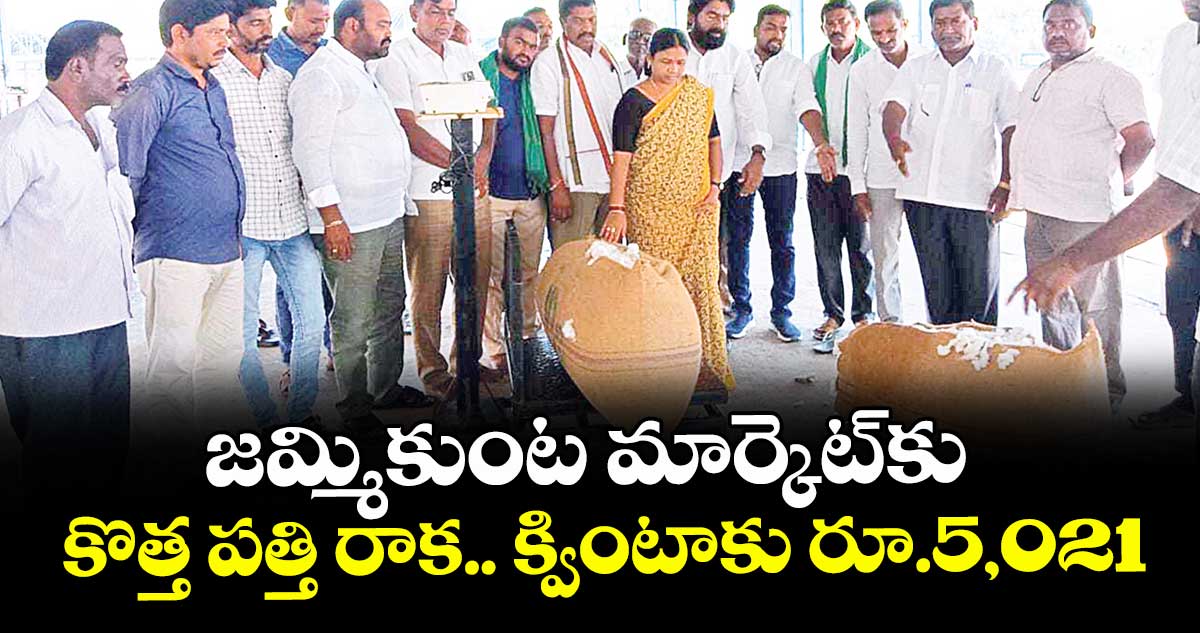 జమ్మికుంట మార్కెట్కు కొత్త పత్తి రాక.. క్వింటాకు రూ.5,021
