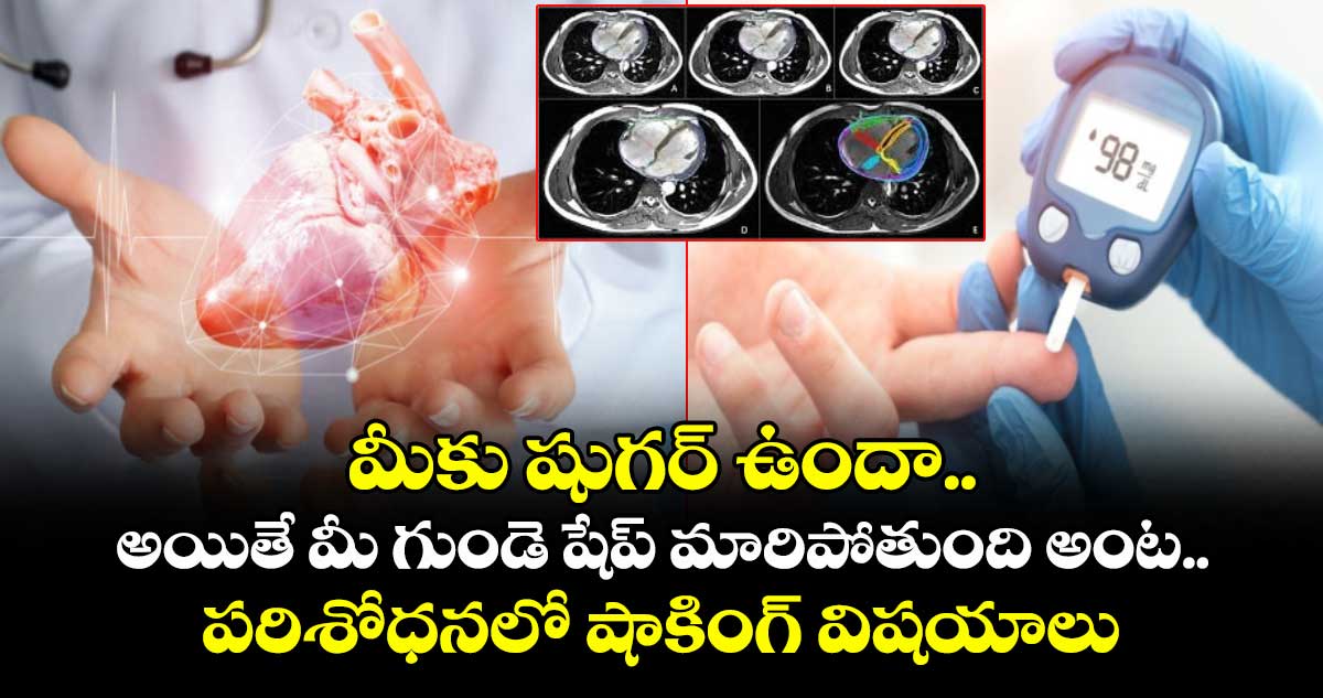 మీకు షుగర్ ఉందా.. అయితే మీ గుండె షేప్ మారిపోతుంది అంట.. పరిశోధనలో షాకింగ్ విషయాలు