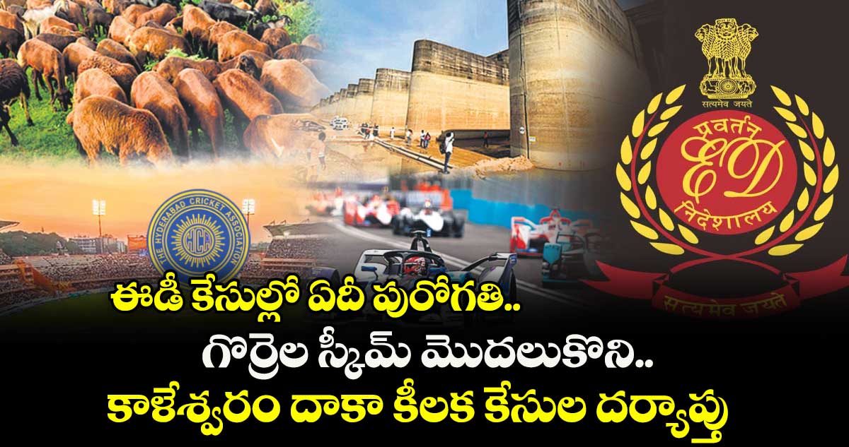 ఈడీ కేసుల్లో ఏదీ పురోగతి.. గొర్రెల స్కీమ్ మొదలుకొని కాళేశ్వరం దాకా కీలక కేసుల దర్యాప్తు
