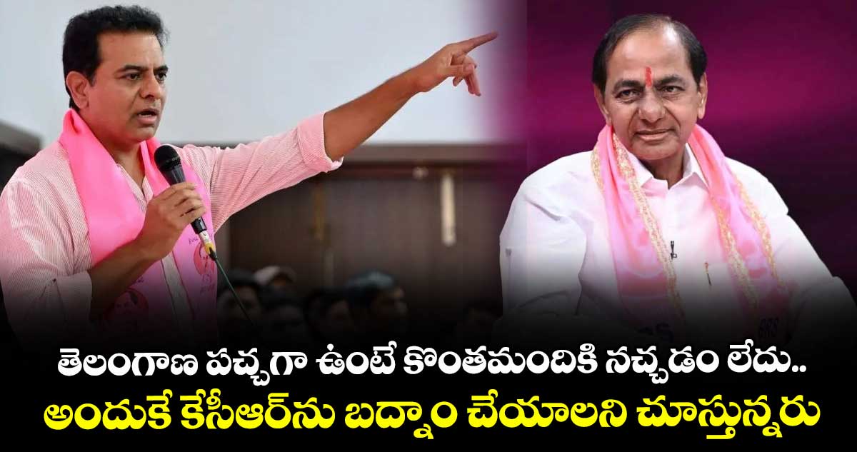 తెలంగాణ పచ్చగా ఉంటే కొంతమందికి నచ్చడం లేదు.. అందుకే కేసీఆర్ను బద్నాం చేయాలని చూస్తున్నరు: కేటీఆర్