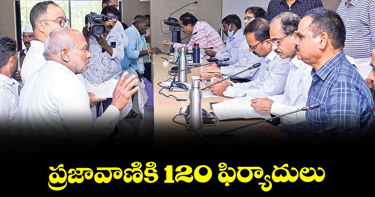 ప్రజావాణికి 120 ఫిర్యాదులు