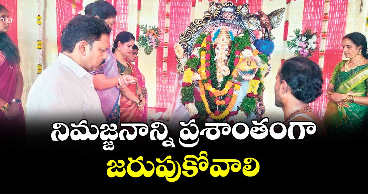 నిమజ్జనాన్ని ప్రశాంతంగా జరుపుకోవాలి