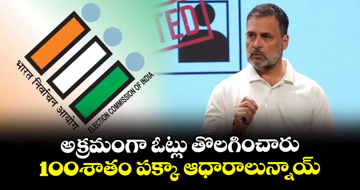 అక్రమంగా ఓట్లు తొలగించారు.. 100శాతం పక్కా ఆధారాలున్నాయ్:రాహుల్ గాంధీ