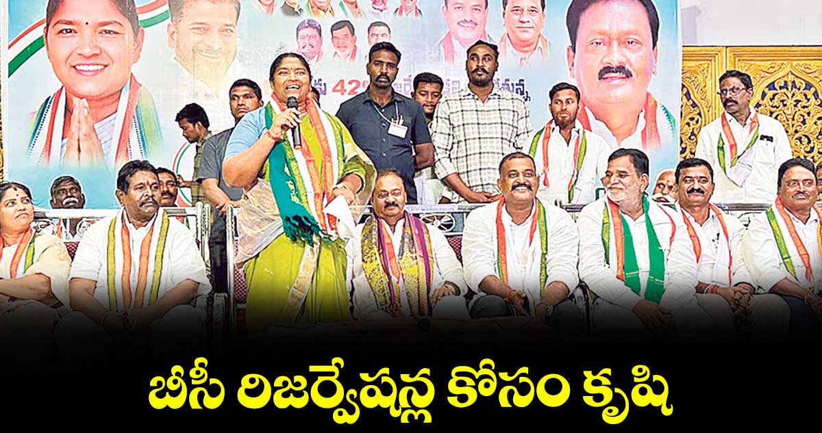 బీసీ రిజర్వేషన్ల కోసం కృషి : మంత్రి సీతక్క