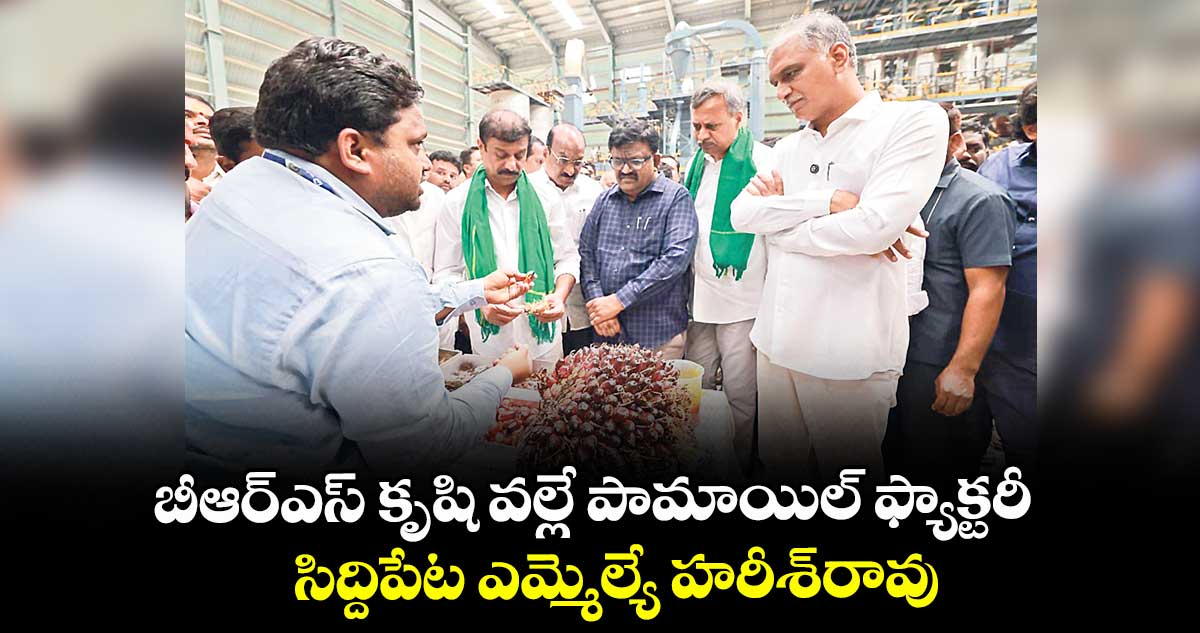 బీఆర్ఎస్ కృషి వల్లే పామాయిల్ ఫ్యాక్టరీ .. సిద్దిపేట ఎమ్మెల్యే హరీశ్రావు