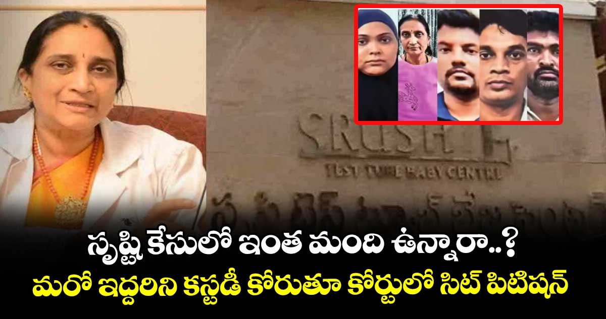 సృష్టి కేసులో ఇంత మంది ఉన్నారా..? మరో ఇద్దరిని కస్టడీ కోరుతూ కోర్టులో సిట్ పిటిషన్